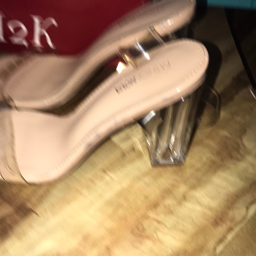 Clear strap heels